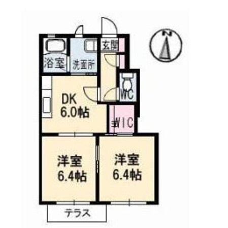 メゾンド　フルール　Ｂ棟の物件間取画像